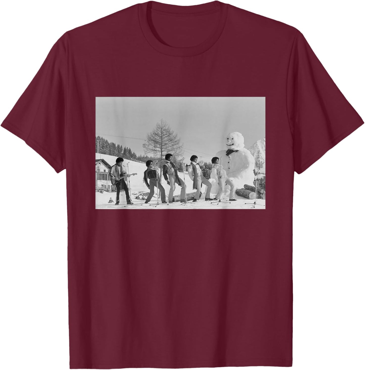 The Jackson 5 Live Featuring Michael Jackson T-Shirt - T-Shirt | Maroon