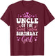 Uncle of The Sweet Sixteen Bday Girl 16th Pink Crown T-Shirt - T-Shirt | Maroon