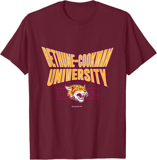 Bethune-Cookman University Stretch Emblem HBCU T-Shirt - T-Shirt | Maroon