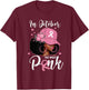 in October We Wear Pink Breast Cancer Awareness Black Women T-Shirt - T-Shirt | Maroon
