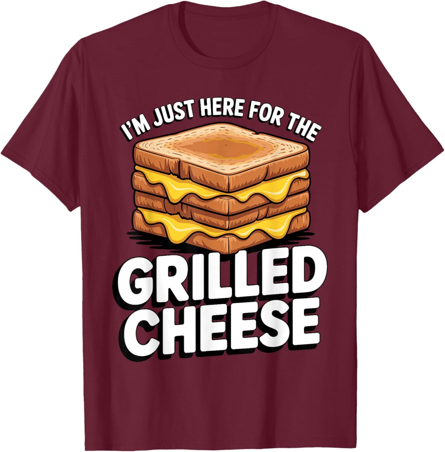 Funny Grilled Cheese Art Women Grilled Cheese Lover T-Shirt - T-Shirt | Maroon