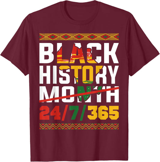 One Month Cant Hold Our History Black History Pride T-Shirt - T-Shirt | Maroon
