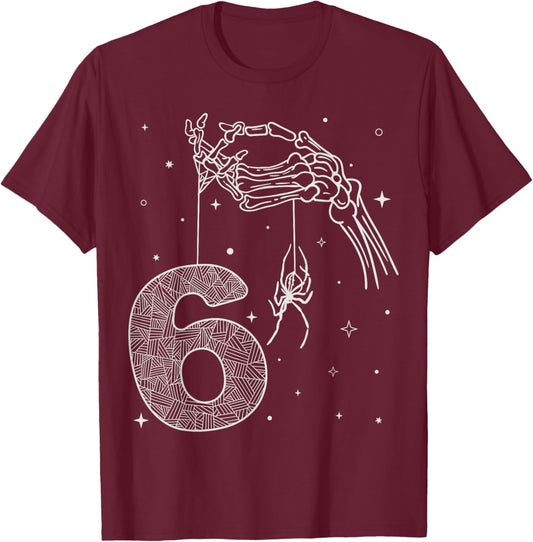 Funny 67 Six Seven Meme Couple Matching Halloween Costume T-Shirt - T-Shirt | Maroon