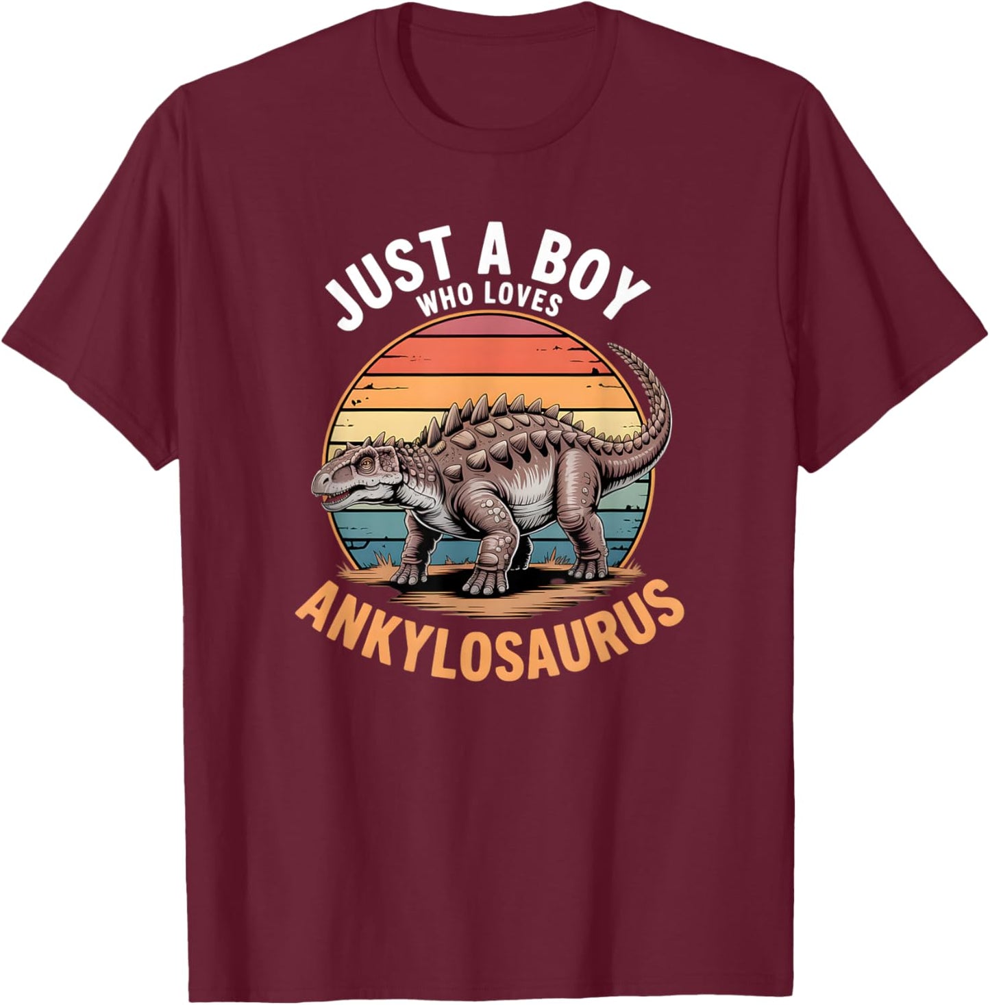 Boys Ankylosaurus T-Shirt - T-Shirt | Maroon