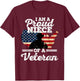 Proud Niece of a Veteran Patriotic Veterans Day T-Shirt - T-Shirt | Maroon