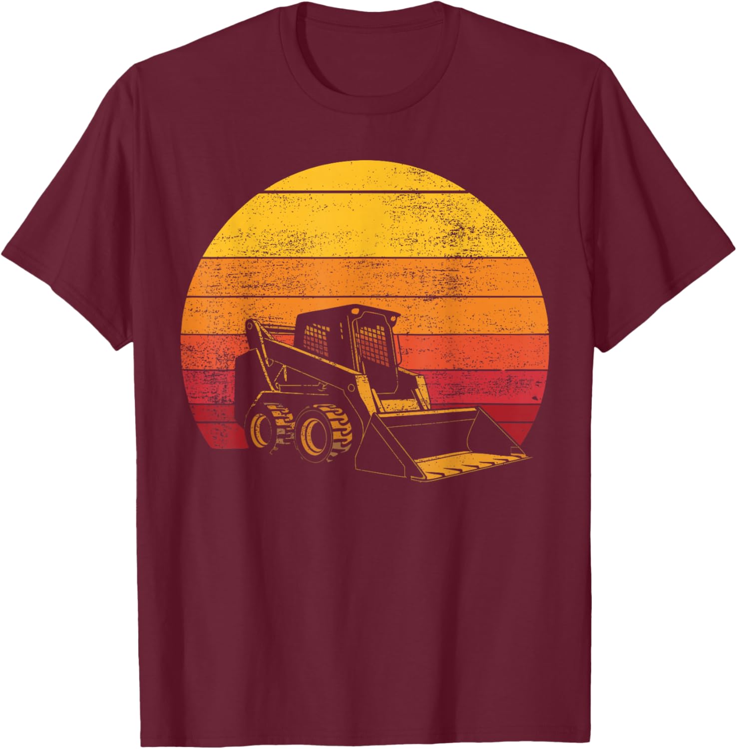 Vintage Skid Steer T-Shirt - T-Shirt | Maroon
