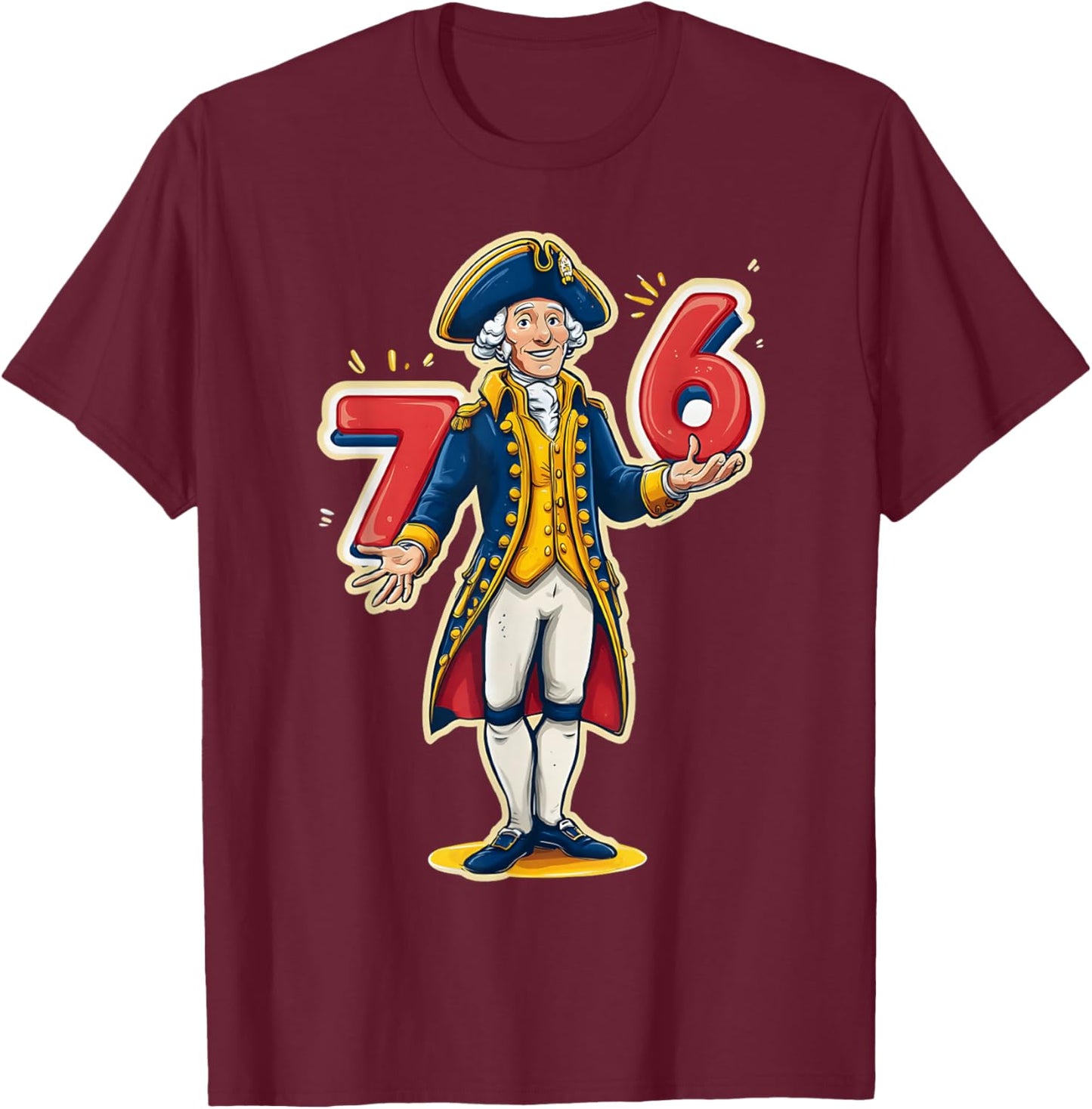 Funny Six Seven 6 7 Washington 7 6 Gen Alpha Meme T-Shirt - T-Shirt | Maroon
