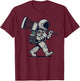 Astronaut Disc Golfer Funny Disc Golf T-Shirt - T-Shirt | Maroon