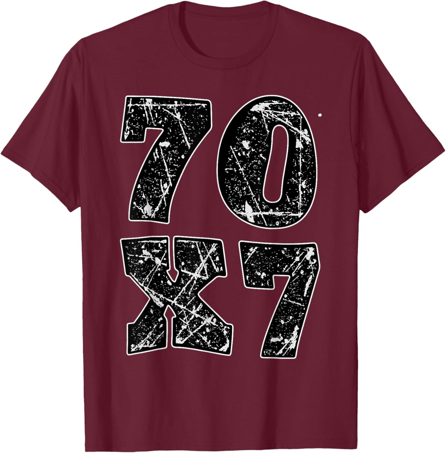 Forgive 70X7 Christian Design T-Shirt - T-Shirt | Maroon