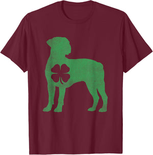 Bullmastiff Dog - Shamrock St. Patrick's Day Saint Paddy's T-Shirt - T-Shirt | Maroon