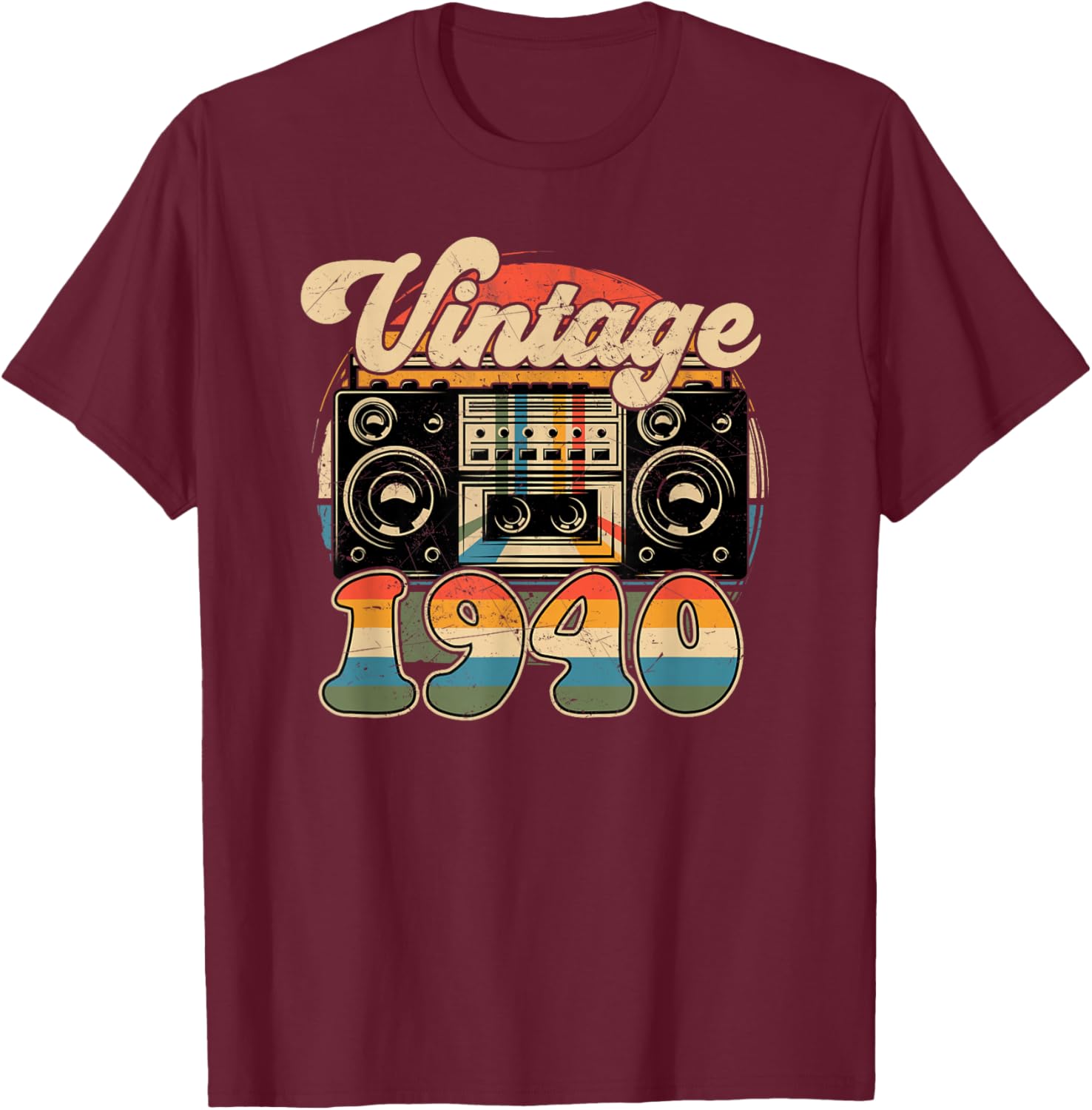 86th Birthday Retro Vintage 1940 Men Women T-Shirt - T-Shirt | Maroon