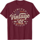 Vintage 1948 Limited Edition USA Flag 77th Birthday T-Shirt - T-Shirt | Maroon