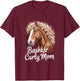 Bashkir Curly Mom Horse Mom Equestrian T-Shirt - T-Shirt | Maroon