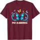 Butterfly Infinity PKU Awareness T-Shirt - T-Shirt | Maroon