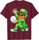 Leprechaun Playing Volleyball Funny St Patricks Day Sport T-Shirt - T-Shirt | Maroon