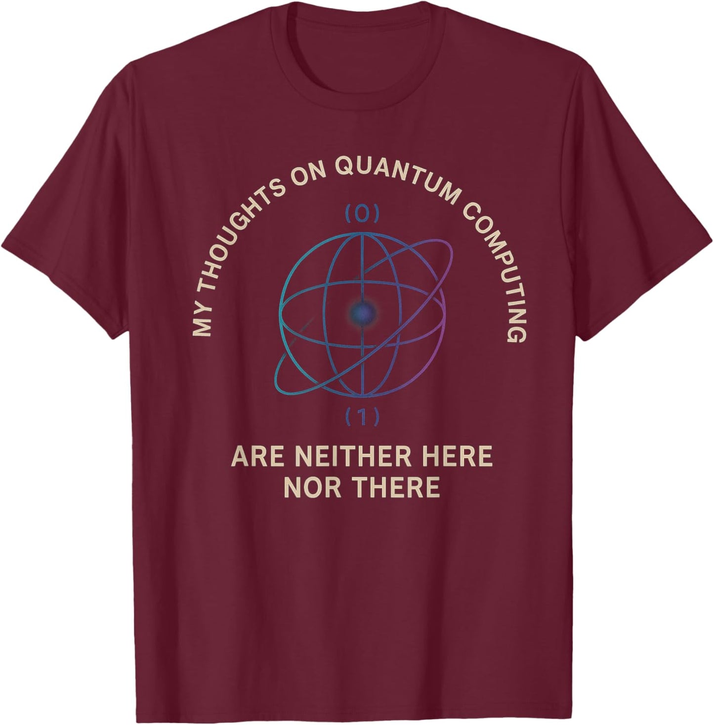 HT STEM Gift Teacher Professor Student Quantum Computing T-Shirt - T-Shirt | Maroon