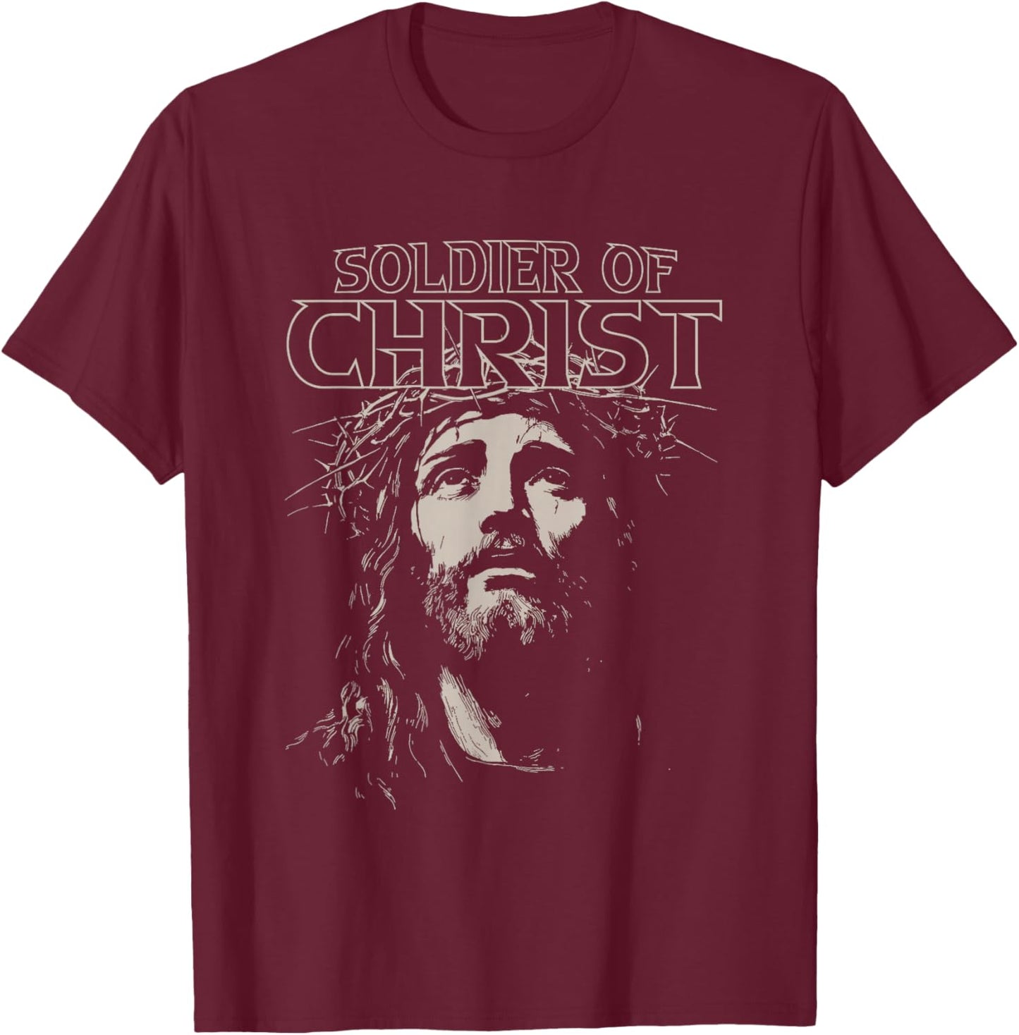 Soldier of Jesus Christ T-Shirt - T-Shirt | Maroon