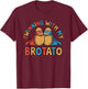 Twinning with My Brotato Funny Matching Friends Design T-Shirt - T-Shirt | Maroon