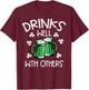 St Patricks Day Mug Drinks Well with Others Saint Paddys Men T-Shirt - T-Shirt | Maroon