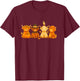 Autumn Thanksgiving Highland Cow Needlework Pattern T-Shirt - T-Shirt | Maroon