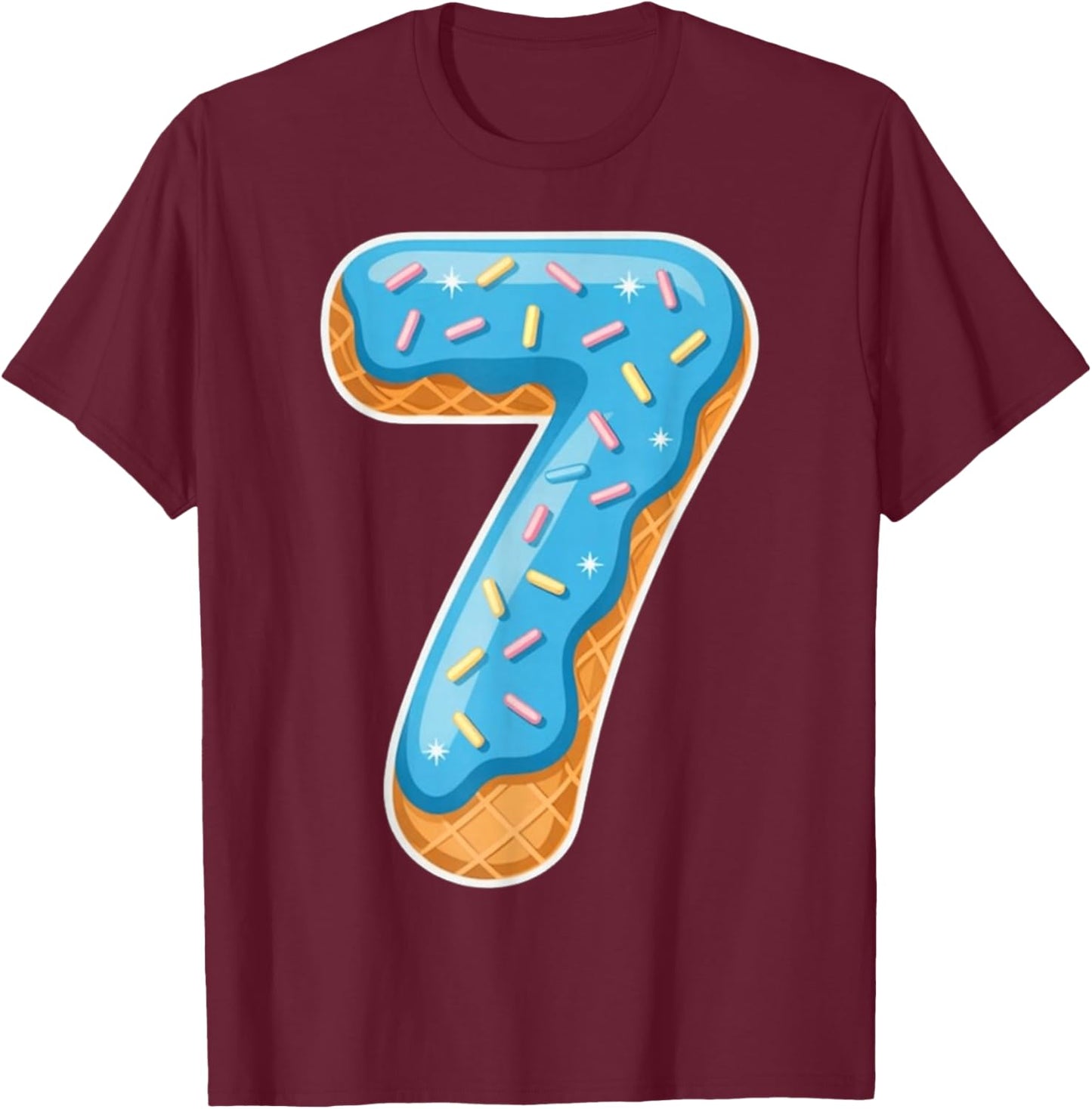 Six Seven 6 7 Donut Ice Cream Meme Rizz Couple Halloween T-Shirt - T-Shirt | Maroon