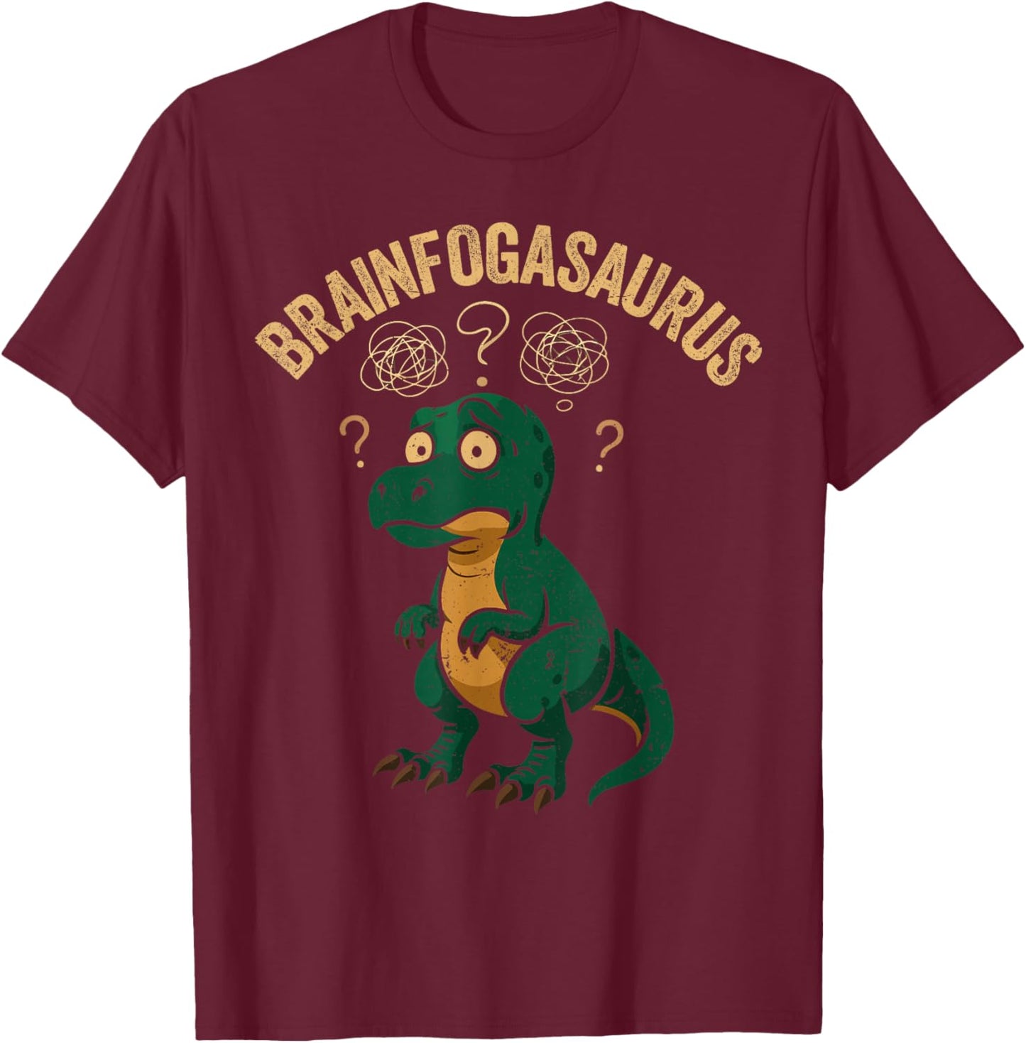 Funny Chronic Illness Warrior Brain Fog Spoonie T-Shirt - T-Shirt | Maroon