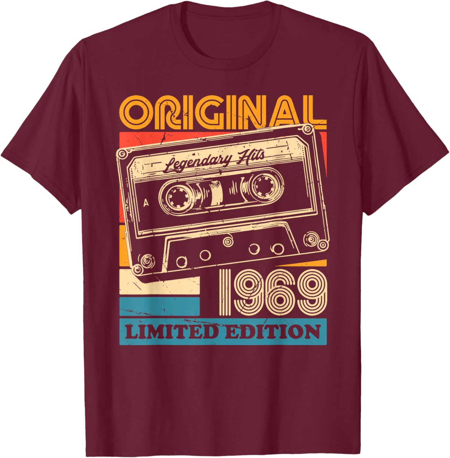 56th Birthday Retro Vintage 1969 Men Women T-Shirt - T-Shirt | Maroon