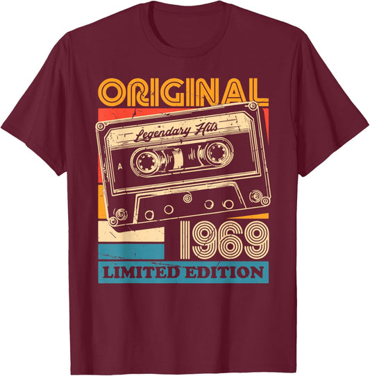 56th Birthday Retro Vintage 1969 Men Women T-Shirt - T-Shirt | Maroon