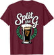 Split The G for Beer Lovers with Irish Vibes on St. T-Shirt - T-Shirt | Maroon