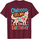 Owoooo It's My 11th Birthday Wolf Howl Kids Party T-Shirt - T-Shirt | Maroon
