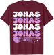 Retro Jonas First Name I Love Jonas 80's Groovy T-Shirt - T-Shirt | Maroon