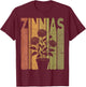 Zinnias Vintage Botanist Retro Zinnia Flower Gardening T-Shirt - T-Shirt | Maroon