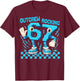 Funny Brainrot Outgrew 6 Rocking 7 Birthday Boy Gift Kid T-Shirt - T-Shirt | Maroon