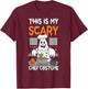 This is My Scary Chef Costume Chef Ghost Halloween Cooking T-Shirt - T-Shirt | Maroon