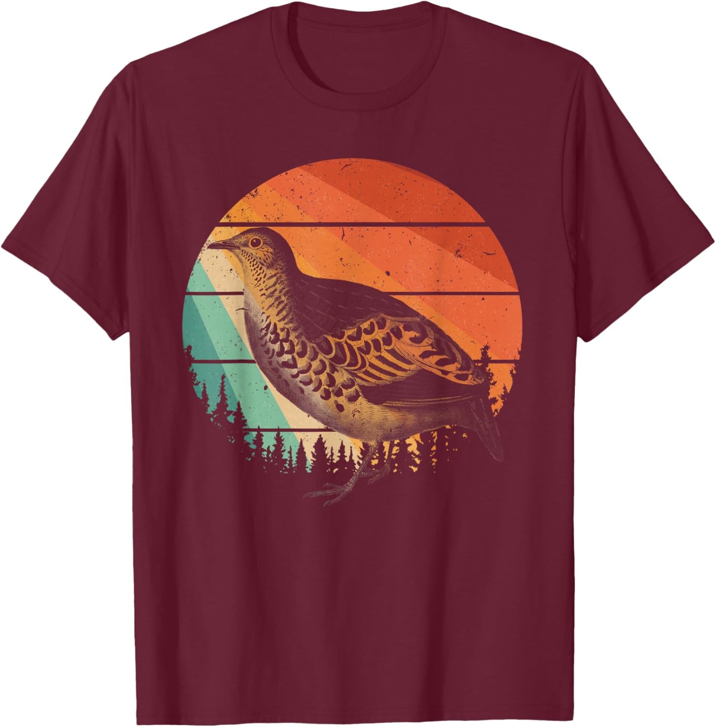Cool Quail Art Women Quail Hunting Bird Lover Quail T-Shirt - T-Shirt | Maroon