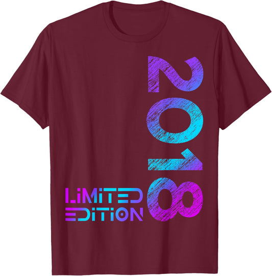 Limited Edition 2018 Boy Girl 8th Birthday 8 T-Shirt - T-Shirt | Maroon