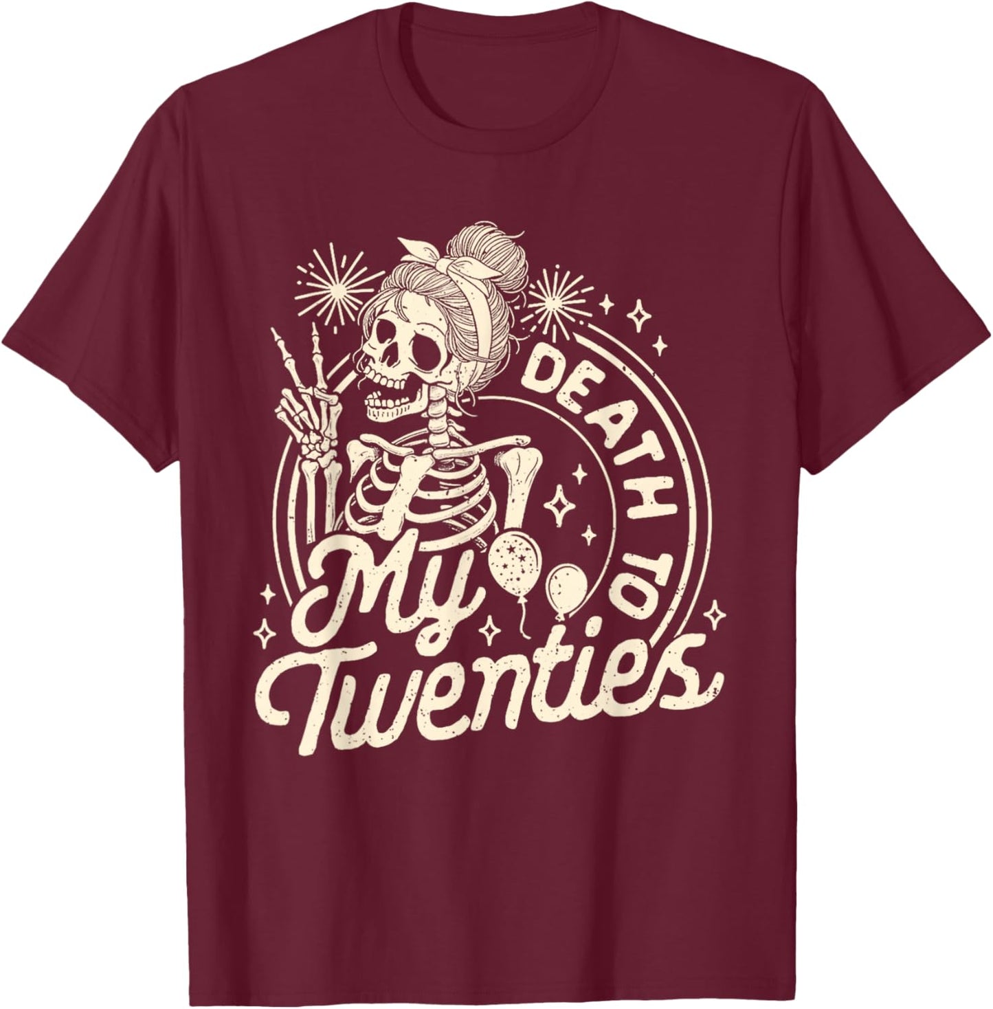 30 Years Old Skeleton T-Shirt - T-Shirt | Maroon