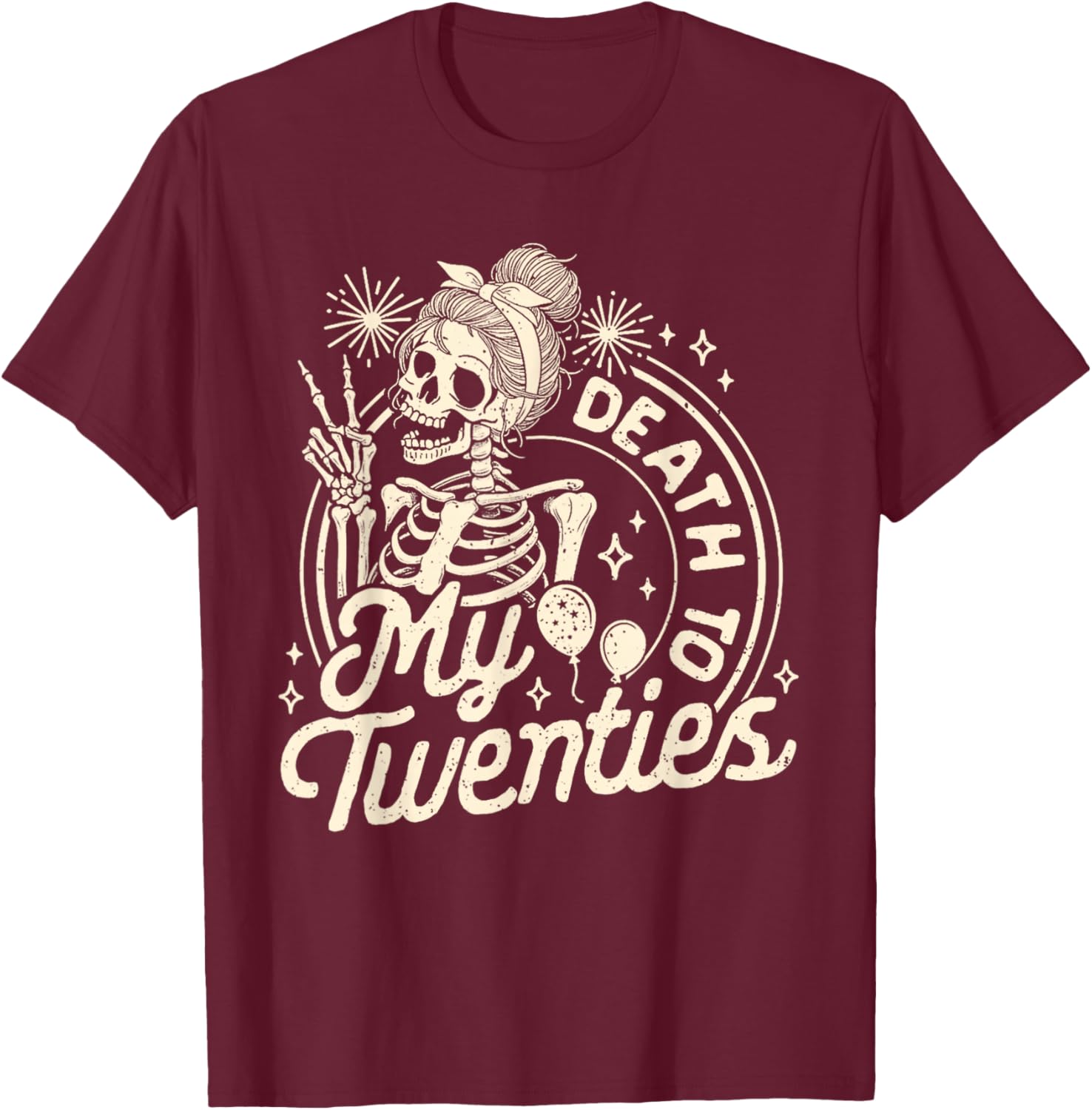 30 Years Old Skeleton T-Shirt - T-Shirt | Maroon