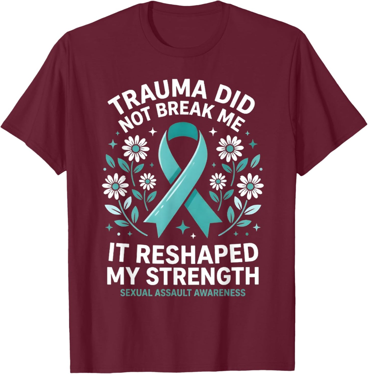 Teal Ribbon T-Shirt - T-Shirt | Maroon