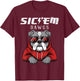 Bulldog Dawgs Women Kids Men Boys Girls Youth Teen T-Shirt - T-Shirt | Maroon