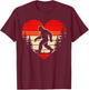Bigfoot Heart Valentines - Love Sasquatch T-Shirt - T-Shirt | Maroon