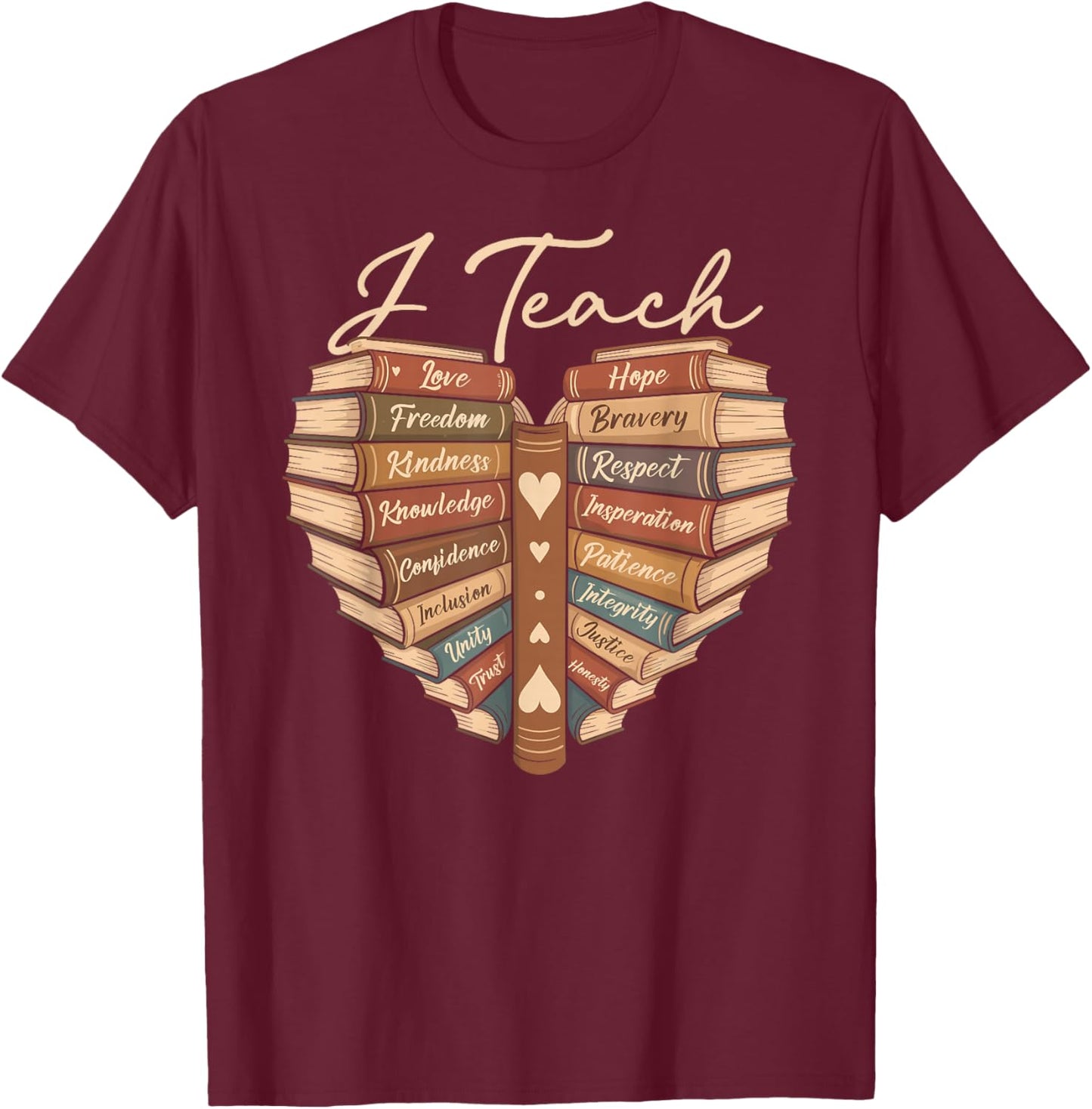 I Teach African American History Black History T-Shirt - T-Shirt | Maroon
