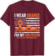 I Wear Orange for My Girlfriend Multiple Sclerosis Awareness T-Shirt - T-Shirt | Maroon