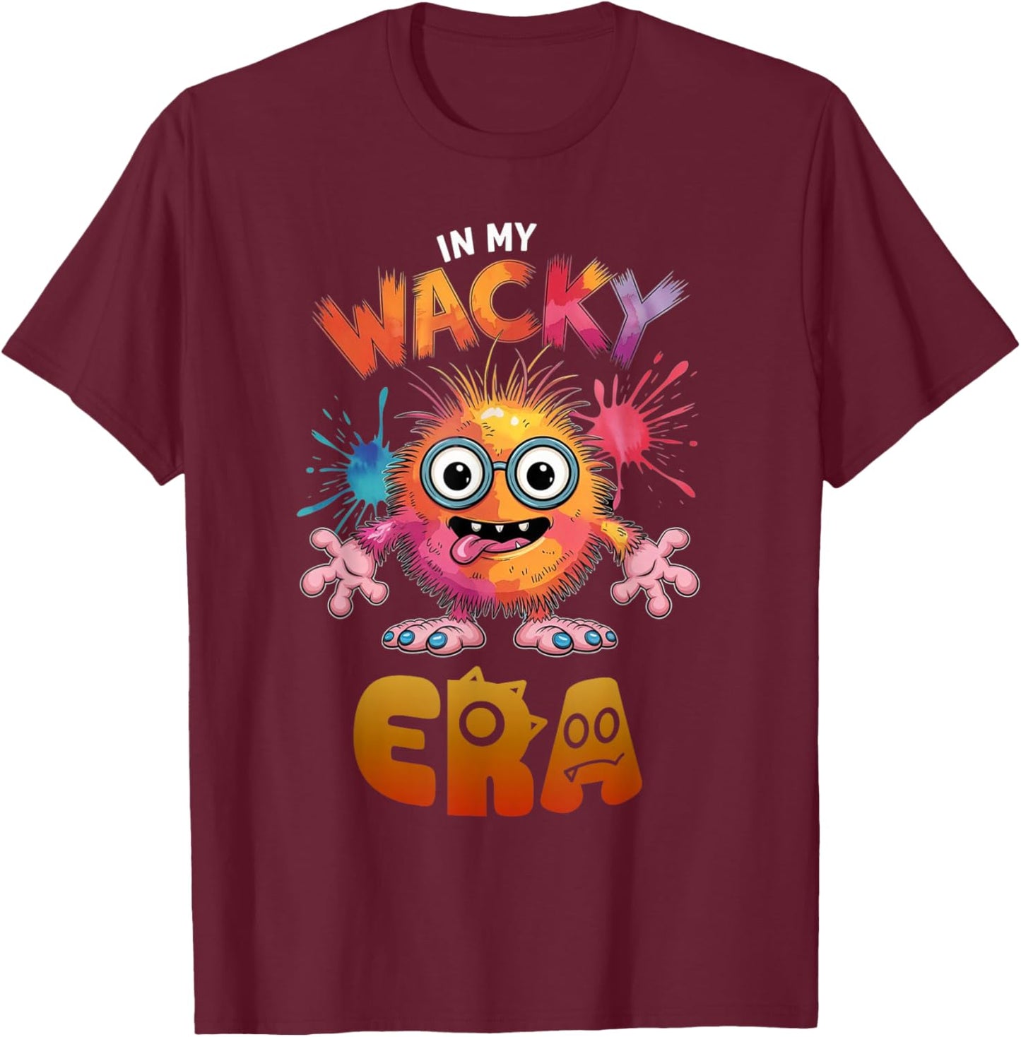 in My Wacky Era Kids and Teachers | Mismatch Day Spirit Week T-Shirt - T-Shirt | Maroon