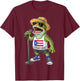 Singing Coqui Puerto Rican Frog Sunglasses Boricua Hat T-Shirt - T-Shirt | Maroon