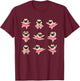 Cute Ballet Pug Puppy in Pink Tutu Dancing T-Shirt - T-Shirt | Maroon