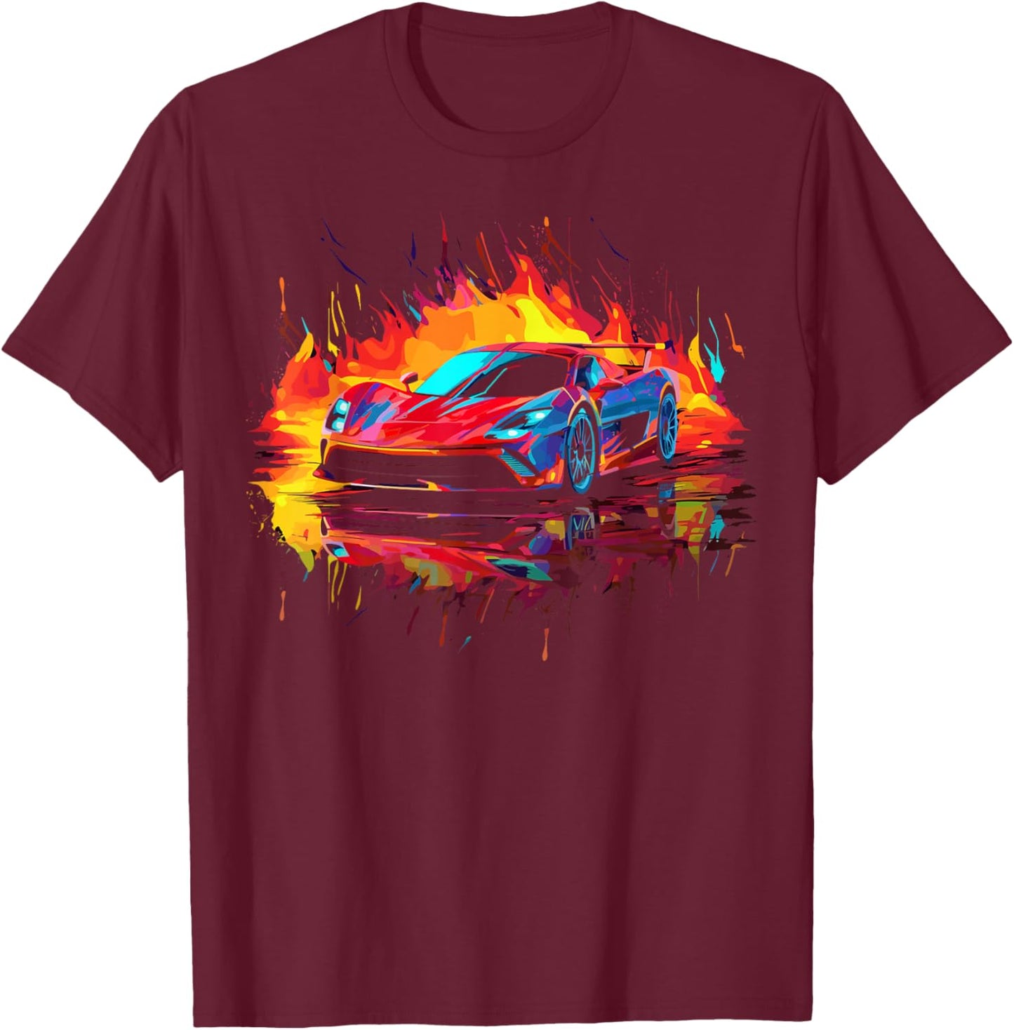 Supercar Sports Car T-Shirt - T-Shirt | Maroon