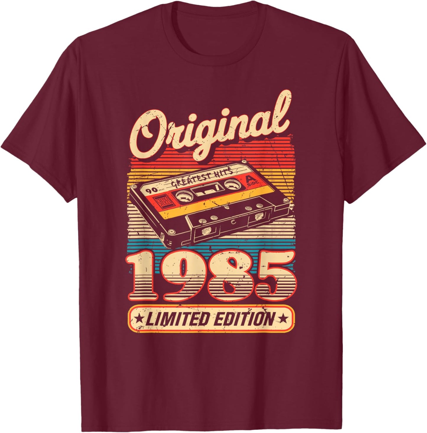 40th Birthday Retro Vintage 1985 Men Women T-Shirt - T-Shirt | Maroon