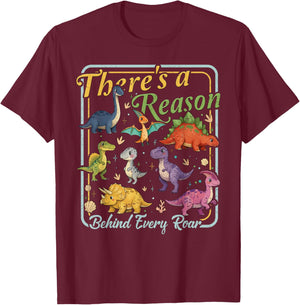 Behavior Therapy SPED There's A Reason Behind Every Roar T-Shirt - T-Shirt | Maroon