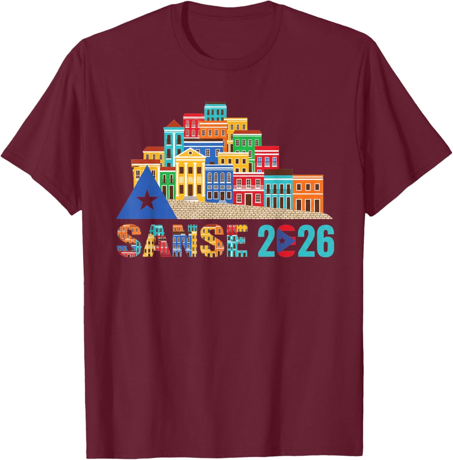 Balcones De Cora Sanse 2026 Juan San Festival San Sebastian T-Shirt - T-Shirt | Maroon